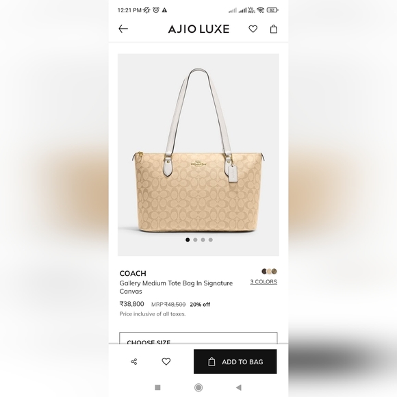 Authentic Coach Signature Gallery Tote Daisy Print - Picture 13 of 14